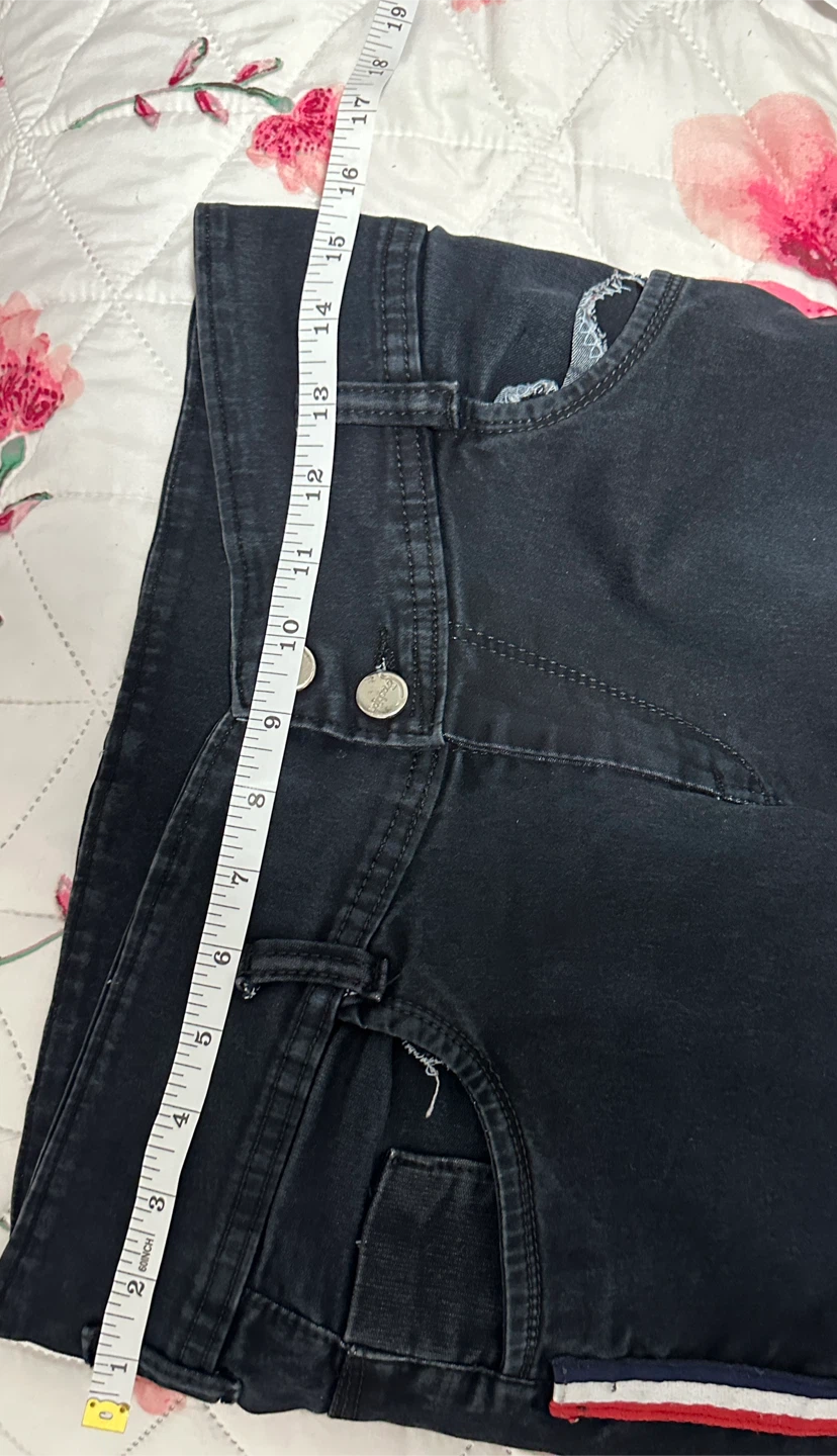 Black Denim Jeans with Side Stripe - photo 2