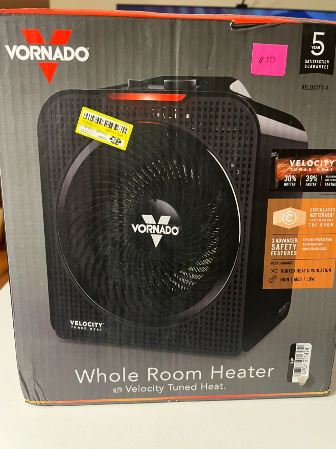 Vornado Velocity 4 Whole Room Heater with Velocity Tuned Heat - photo 4