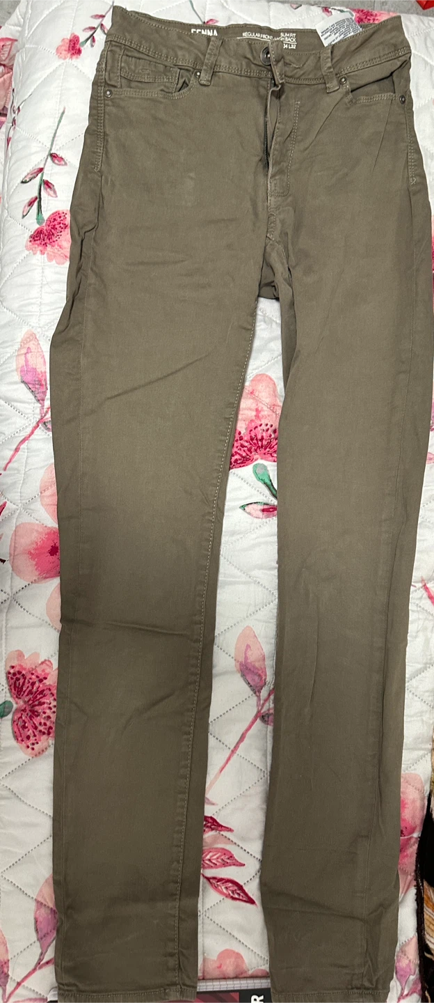 George Slim Fit Regular Rise High Back Khakis Size 34x32 - photo 3
