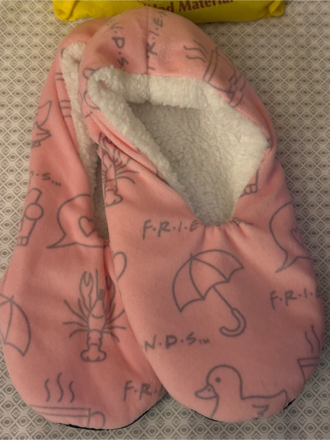 Pink Friends TV Show Slippers