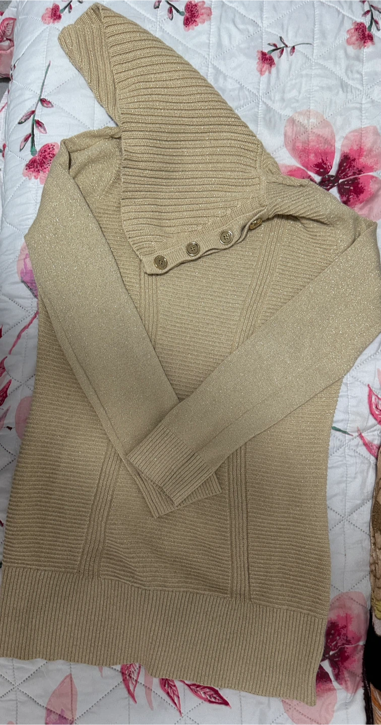 Style & Co Beige Knit Sweater - Size M - photo 4