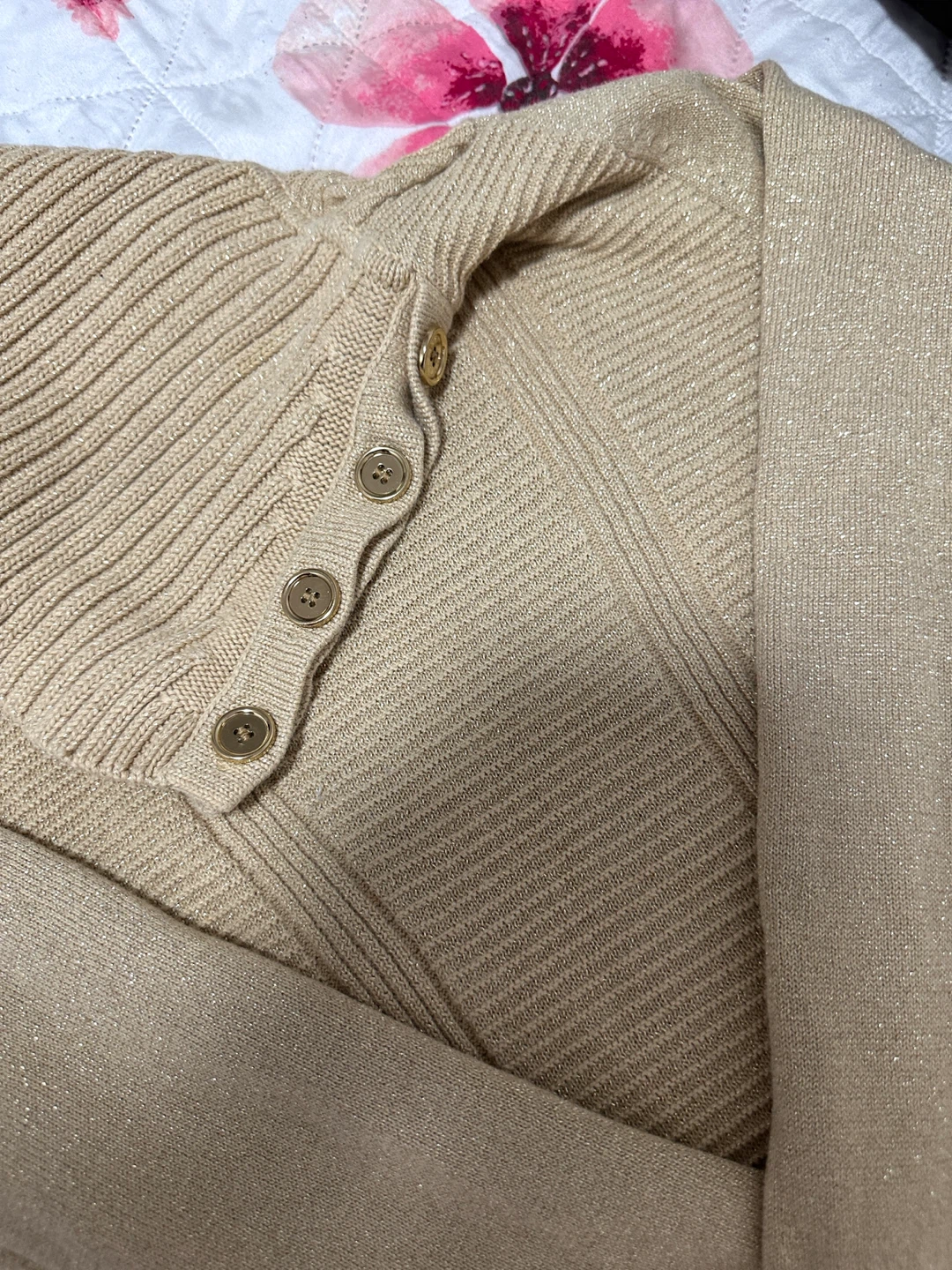 Style & Co Beige Knit Sweater - Size M - photo 3