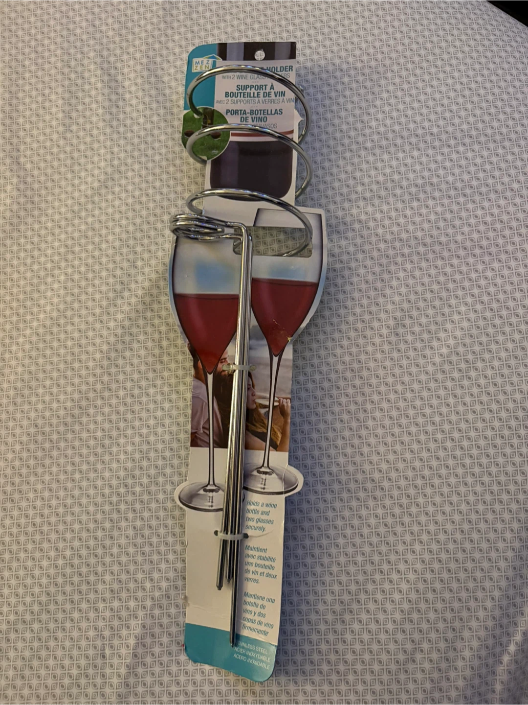 Wine Bottle and Glass Holder for picnics