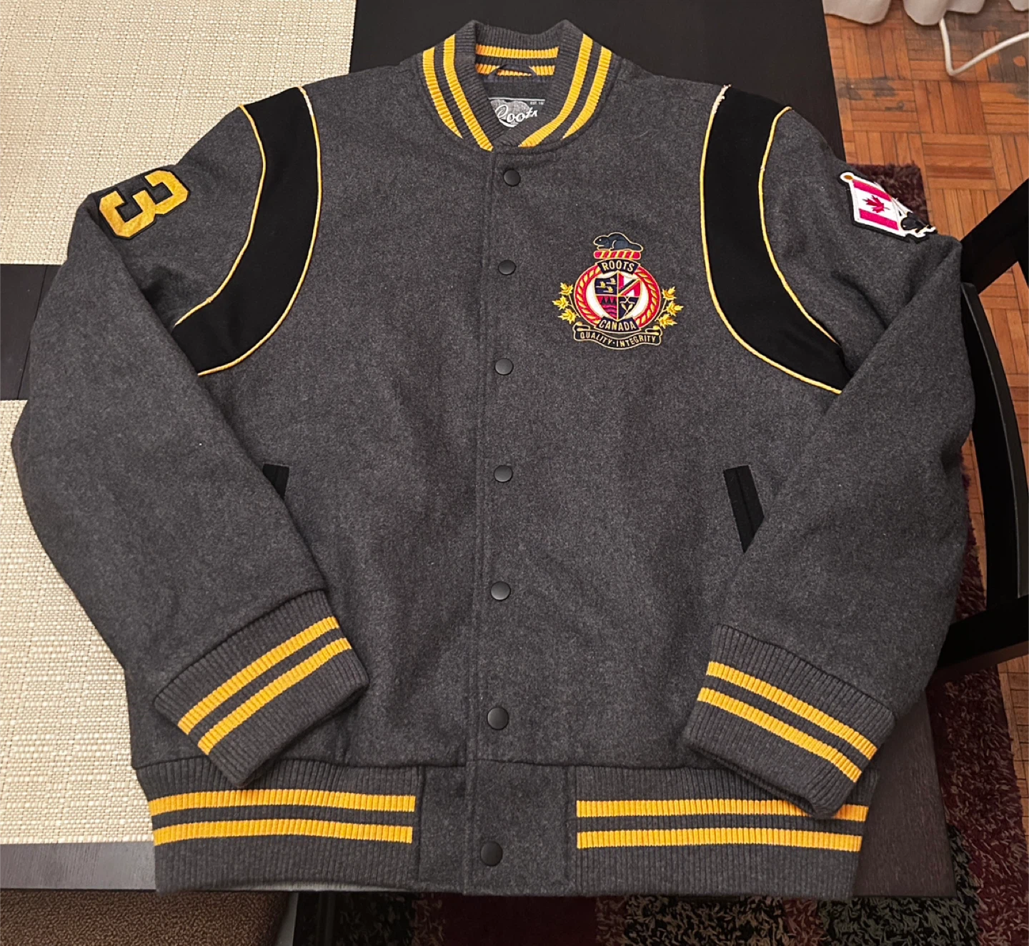 Roots Brooks Heritage Varsity Jacket Large