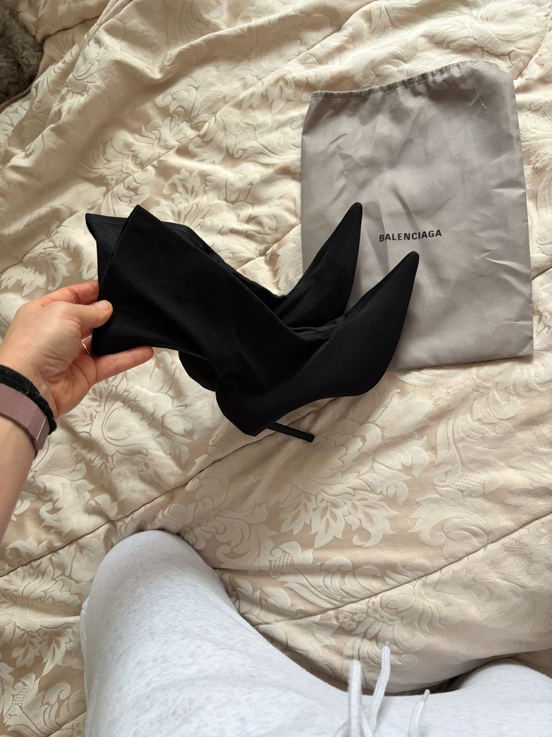 Balenciaga Black Stiletto Sock Boots - photo 5