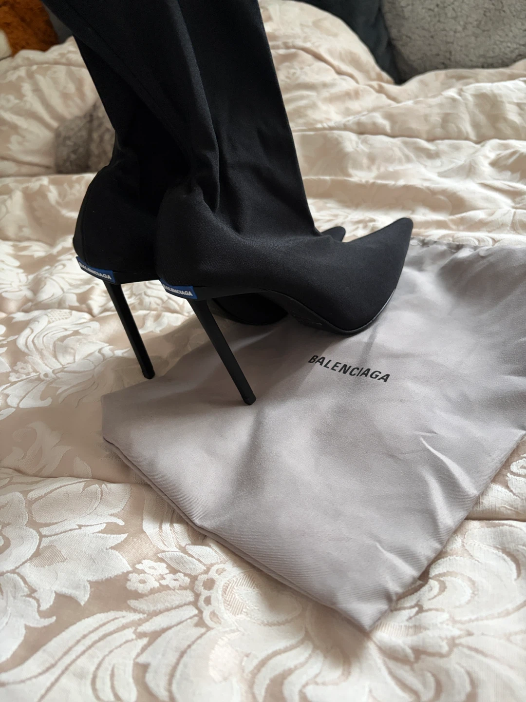 Balenciaga Black Stiletto Sock Boots - photo 2