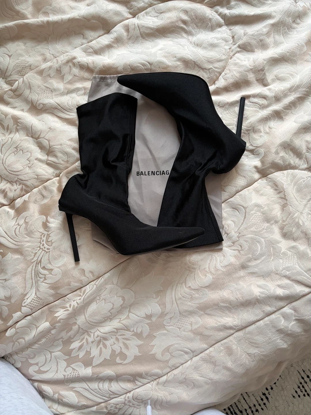 Balenciaga Black Stiletto Sock Boots - photo 3