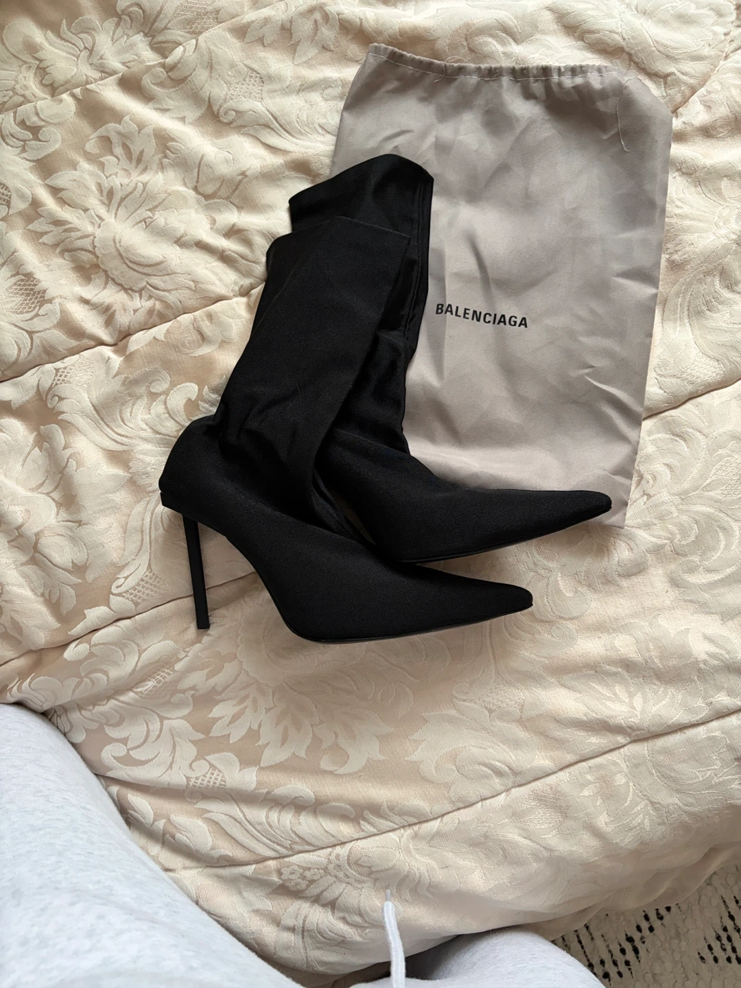 Balenciaga Black Stiletto Sock Boots - photo 4