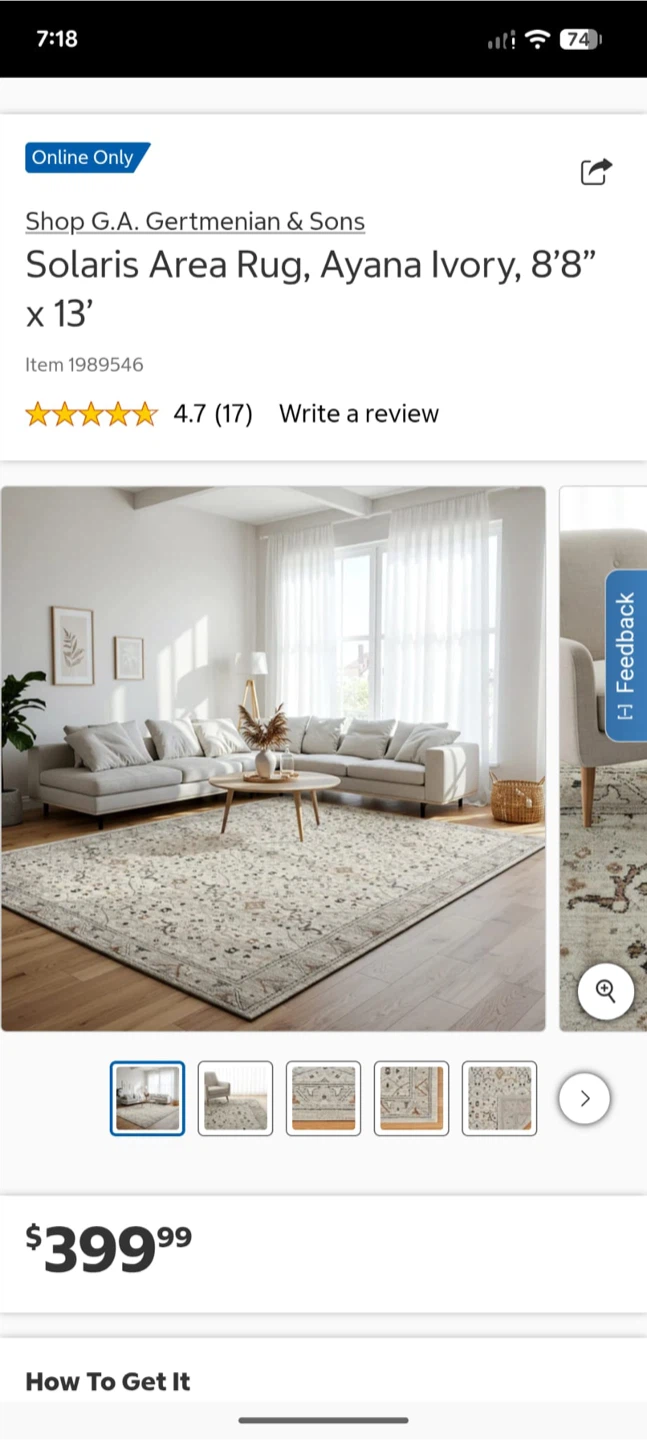 Turkish Area Rug, 6' x 9' - photo 3
