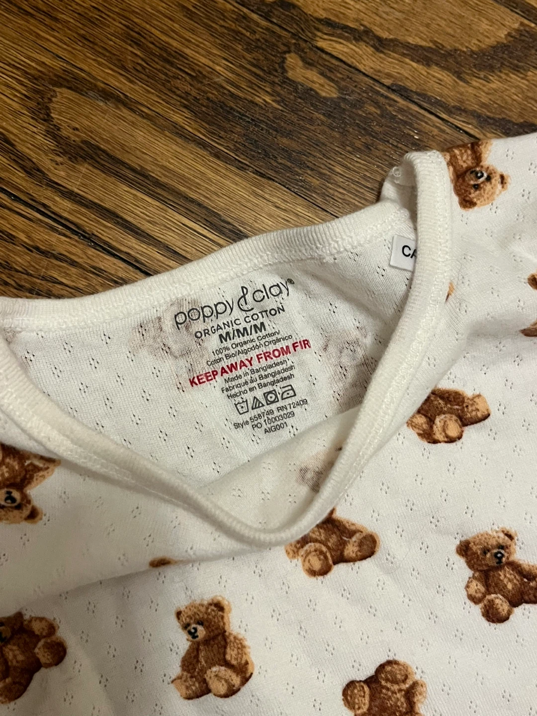 Poppy & Clay Organic Cotton Teddy Bear Pajama Set - photo 2