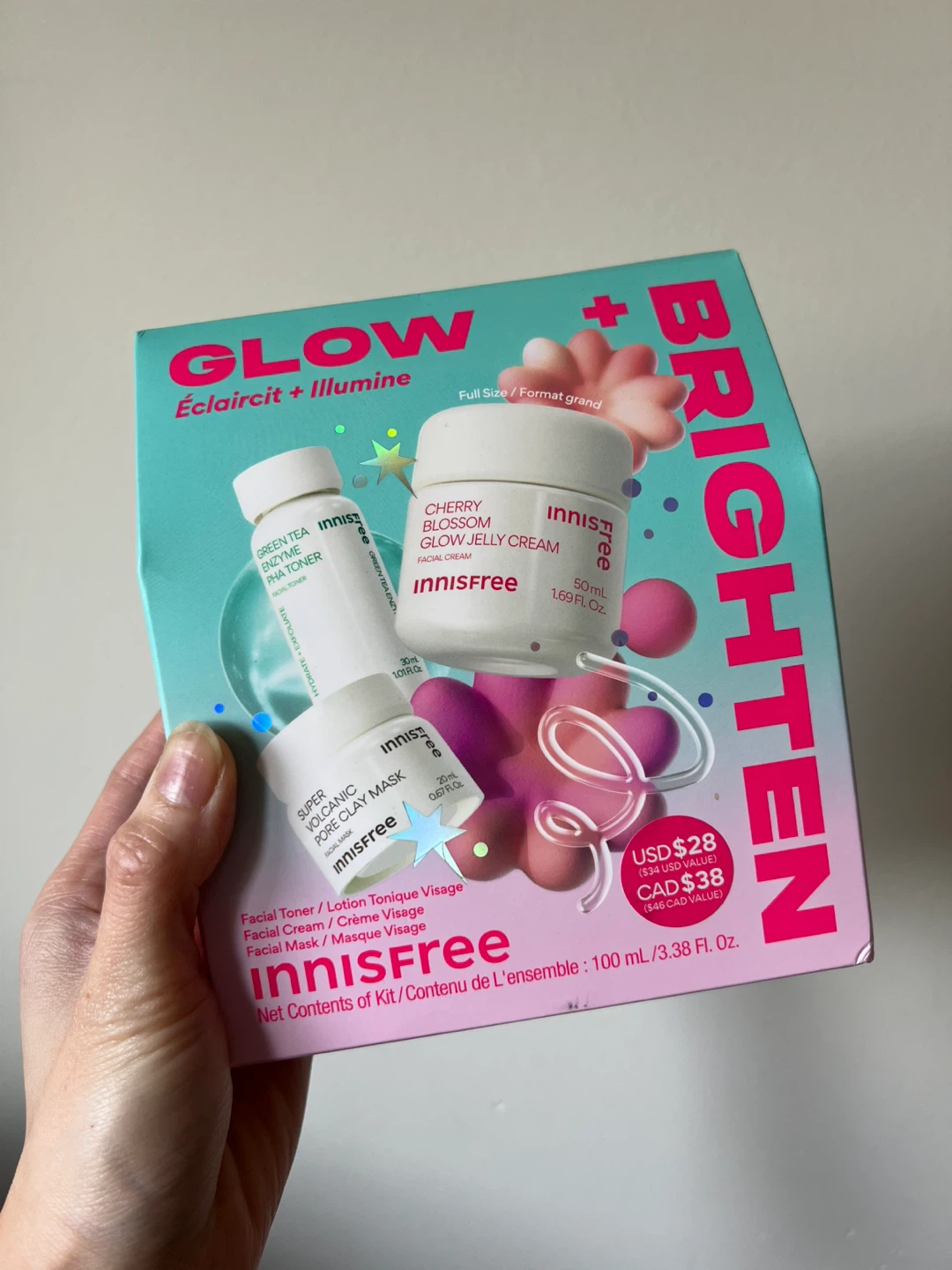 Innisfree Glow + Brighten Skincare Set