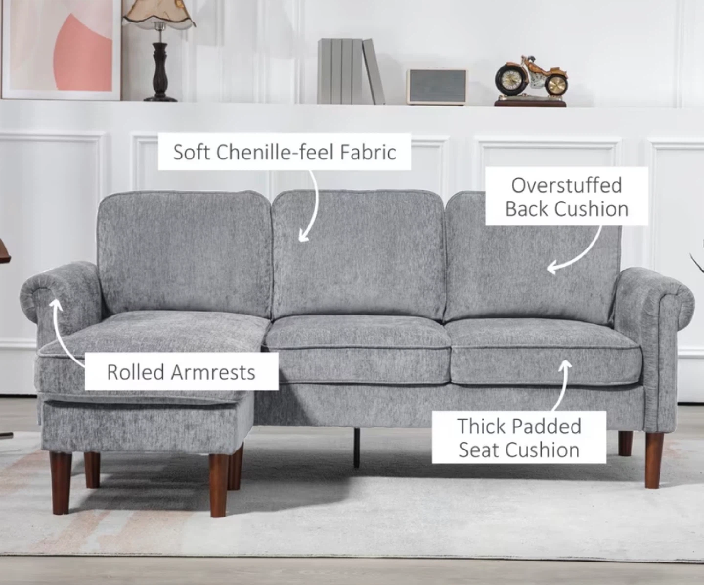 Brand New In Box Reversible Chaise Lounge Sofa - photo 2