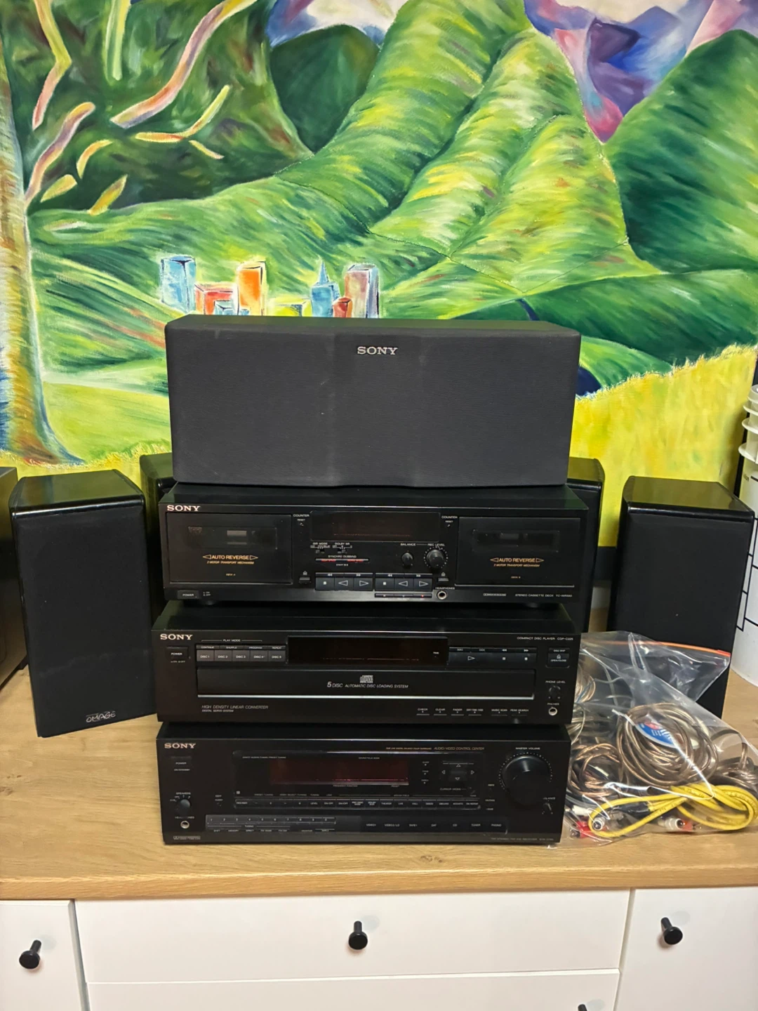 Sony Stereo System with Cassette Deck, CD Player & Receiver