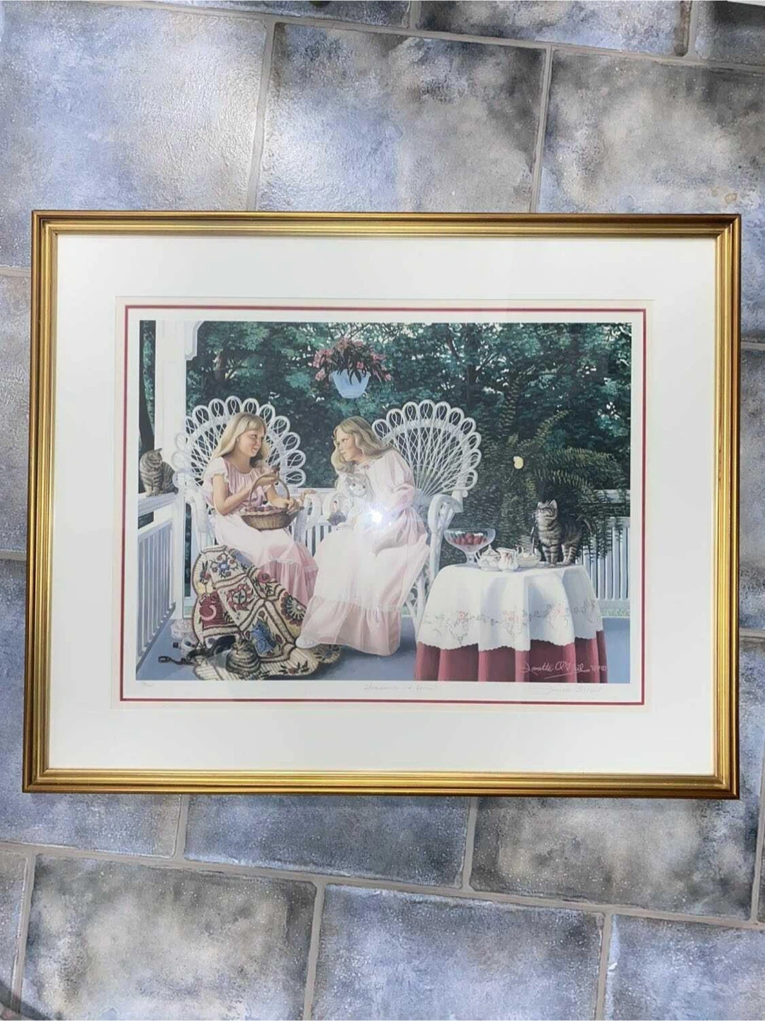 Tea party Vintage art