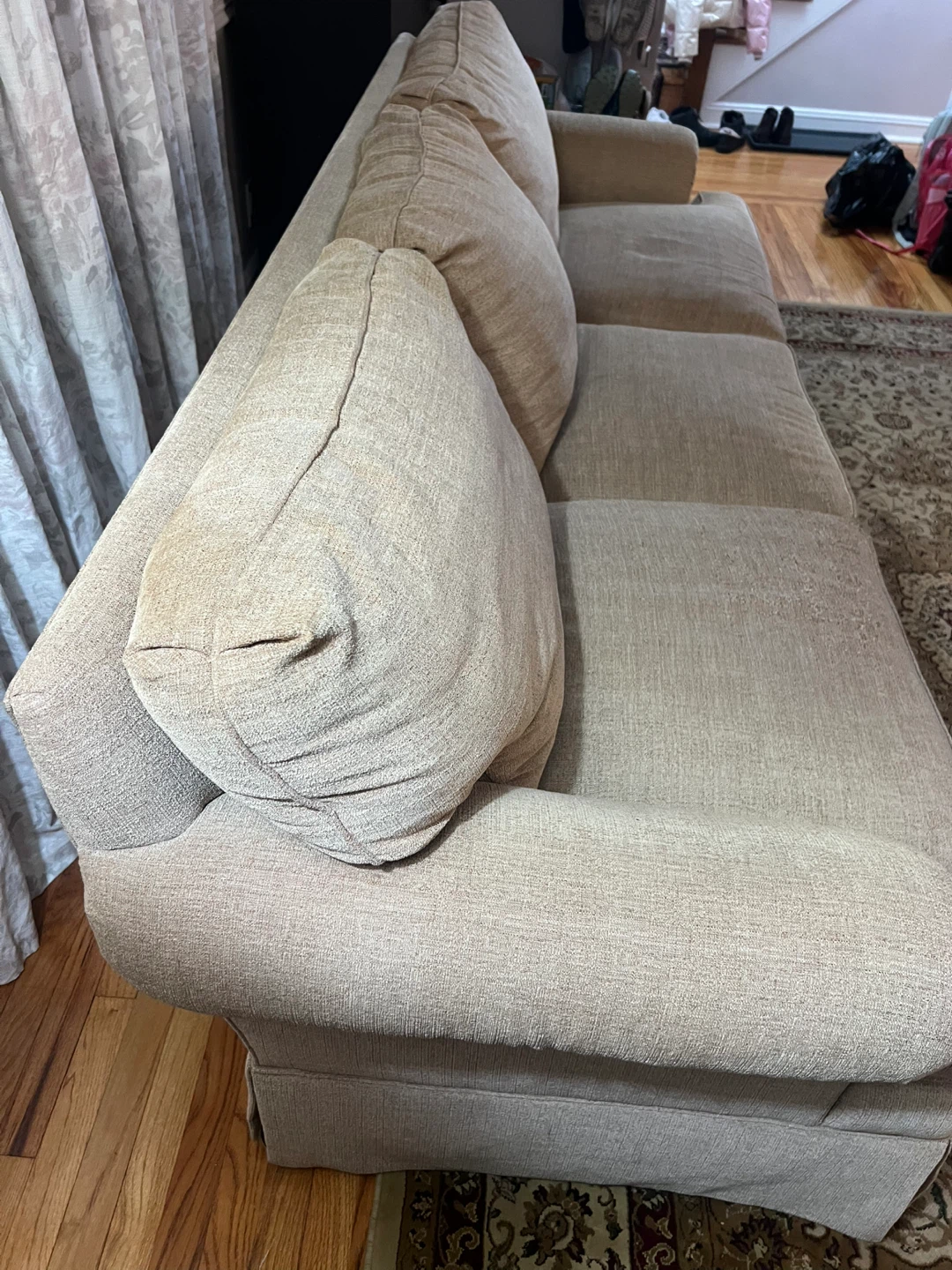 Beige Fabric Sofa- excellent condition - photo 5