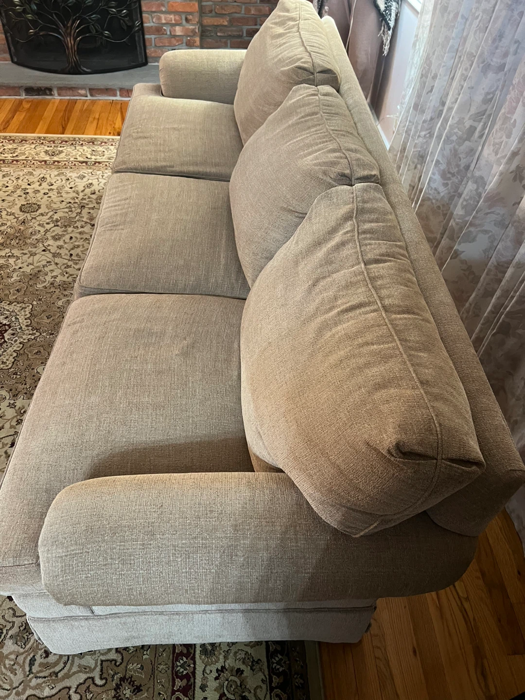 Beige Fabric Sofa- excellent condition - photo 4