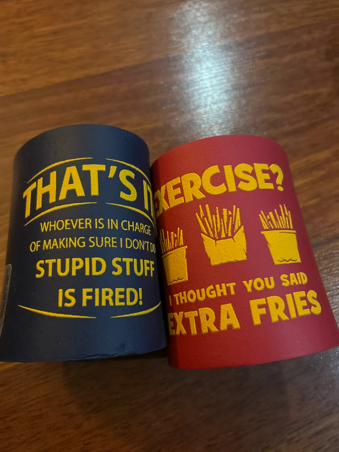 FREE🎁 Drink Coasters - "Extra Fries" & "Stupid Stuff"