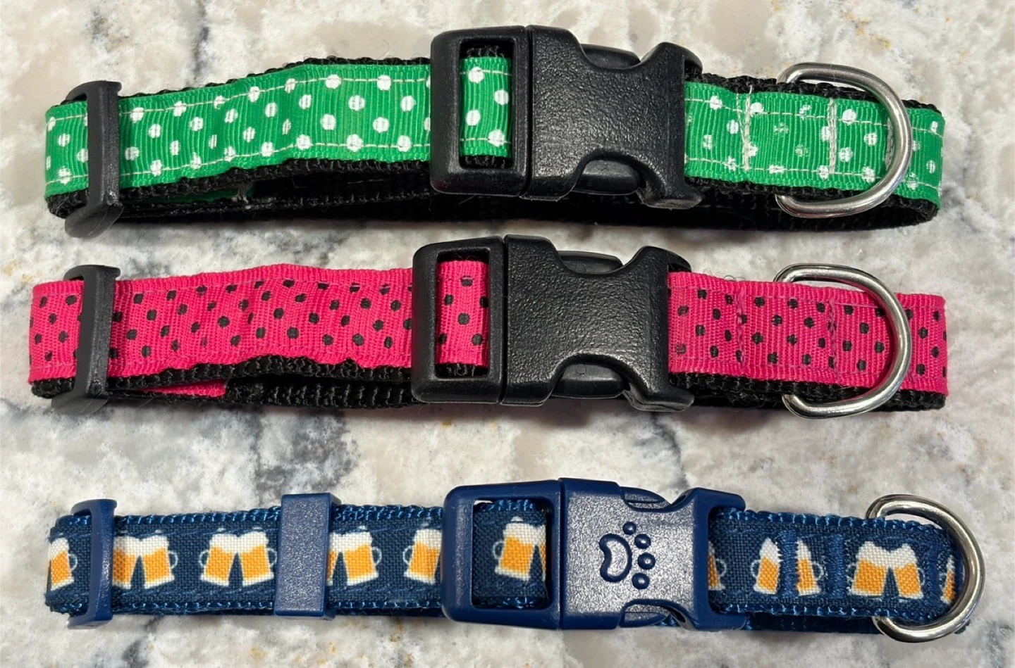 Plastic Clip Dog Collars (Size S) ($4 each)