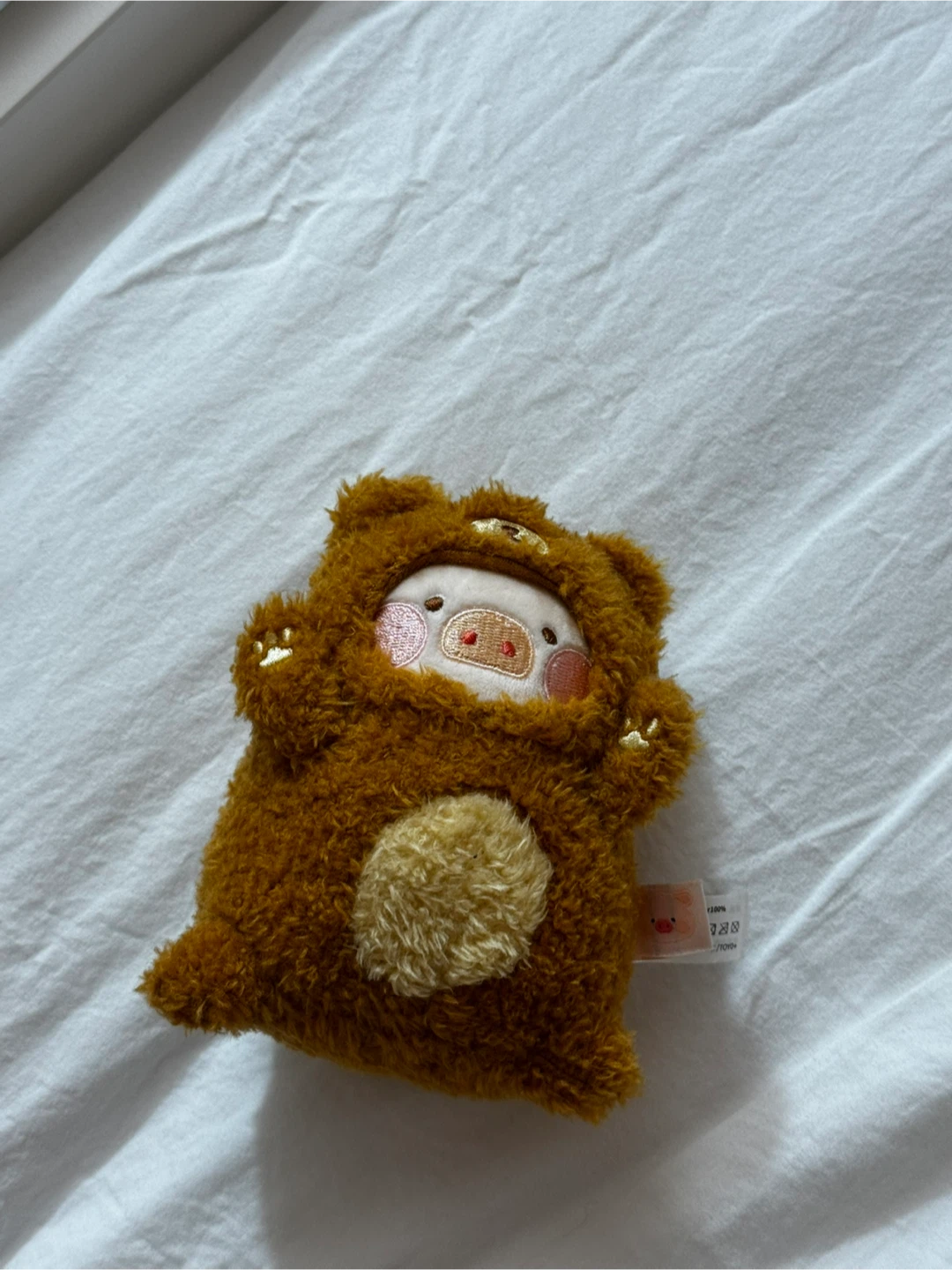 Plush Pig Toy in Bear Costume