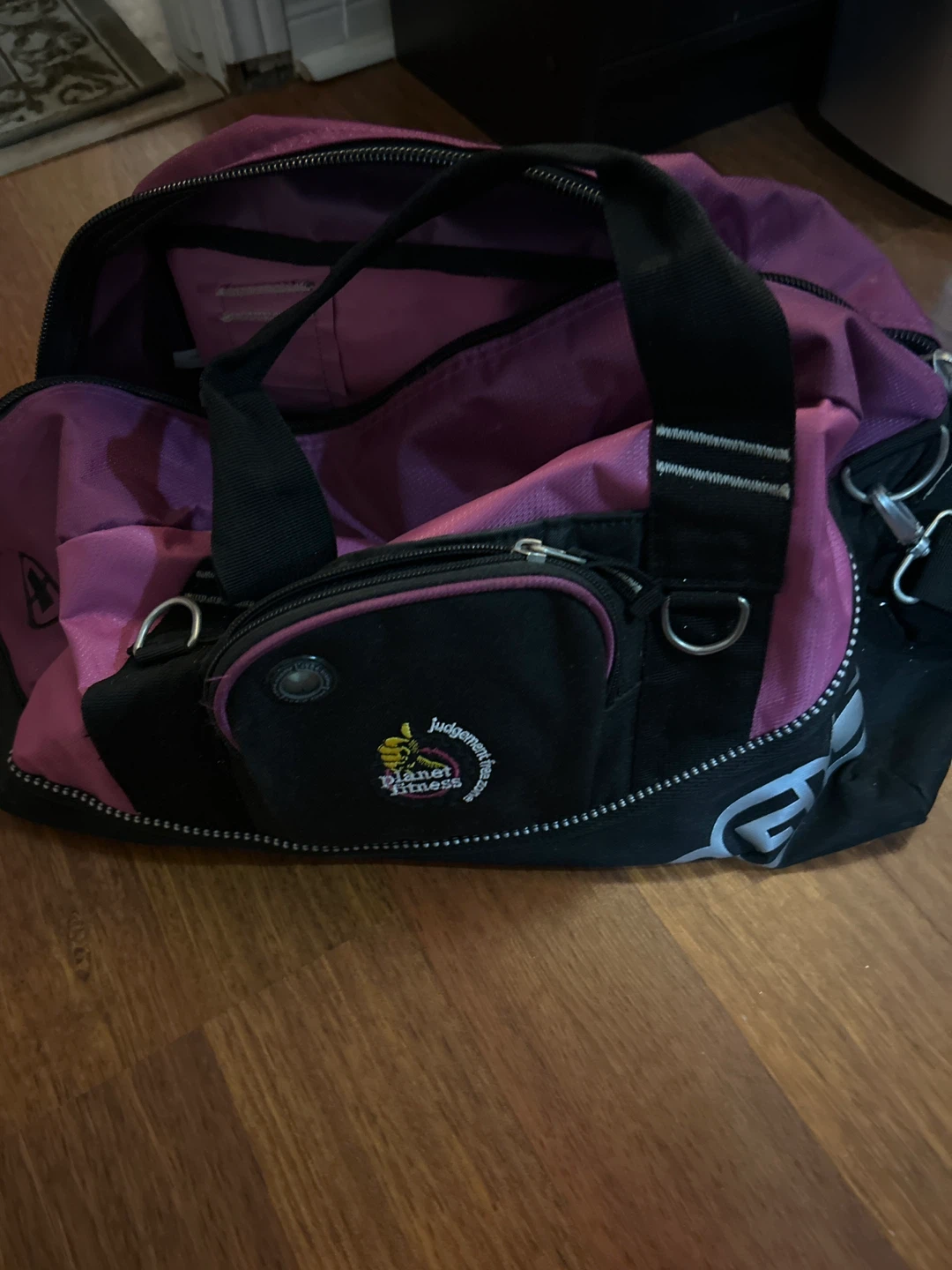Planet Fitness Duffle Bag and Earbuds Case