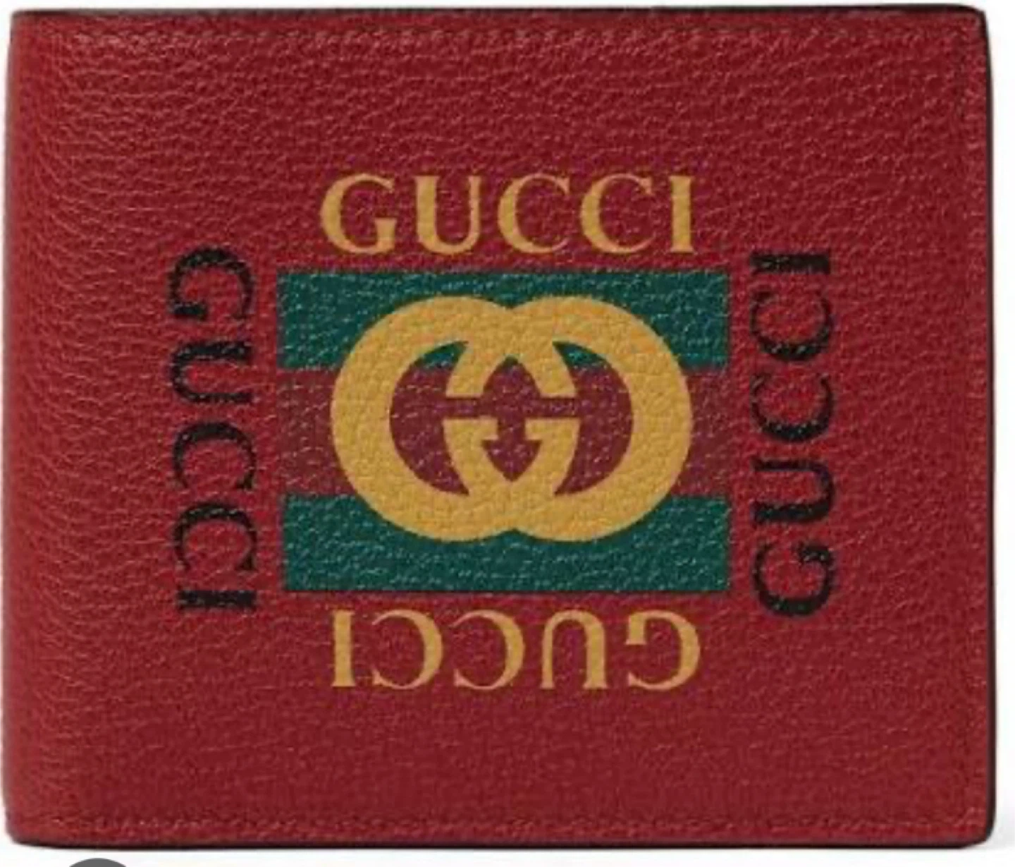 Gucci Logo Bifold Wallet - Red