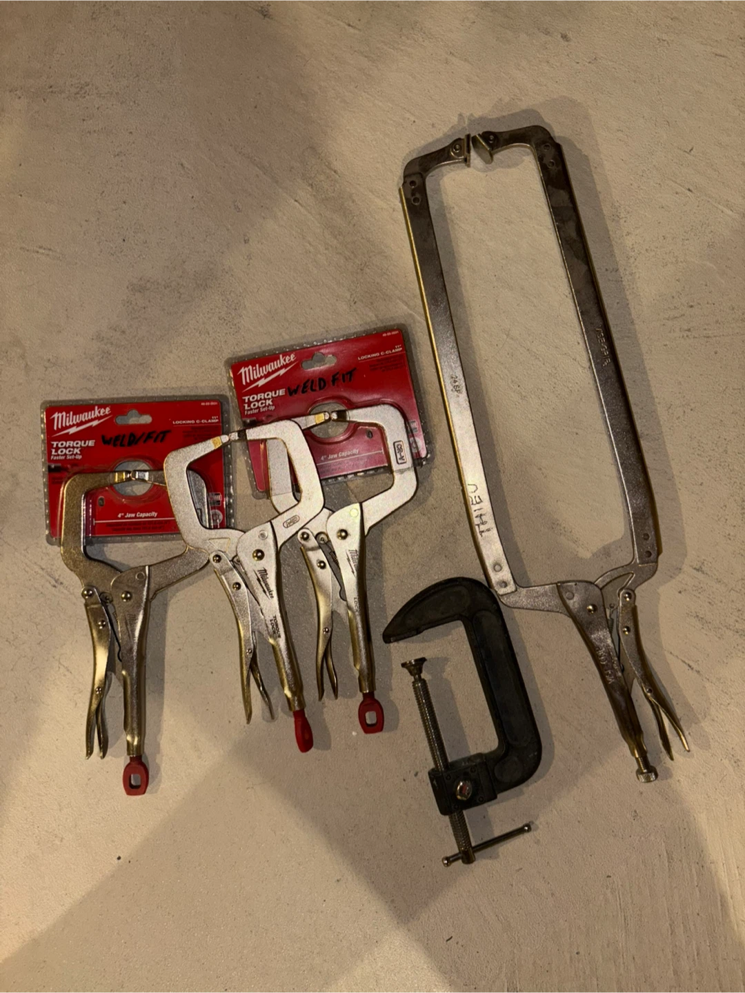 Milwaukee Locking C-Clamps and C-Clamp Set