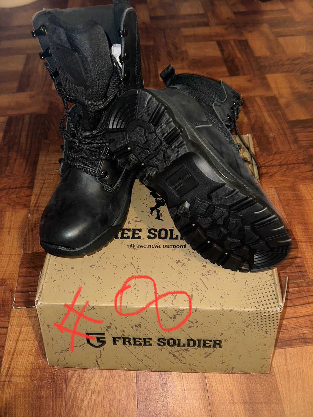 Free Soldier Black Tactical Boots