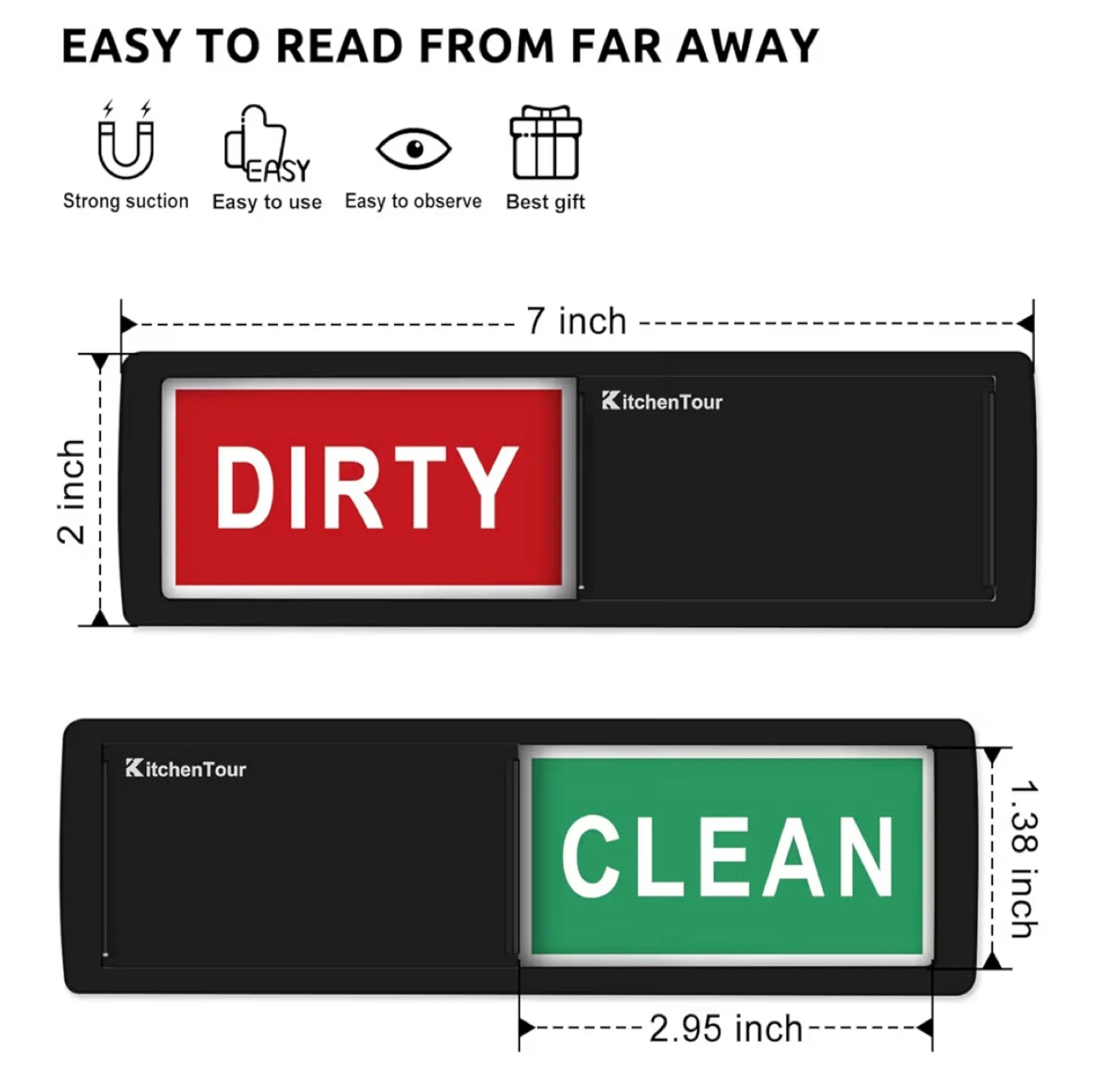 Sliding Dishwasher Magnet Sign - Clean/Dirty Indicator - photo 5
