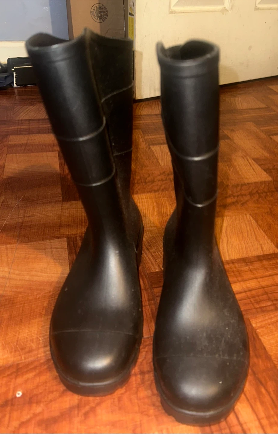 Black Rubber Rain Boots - photo 2