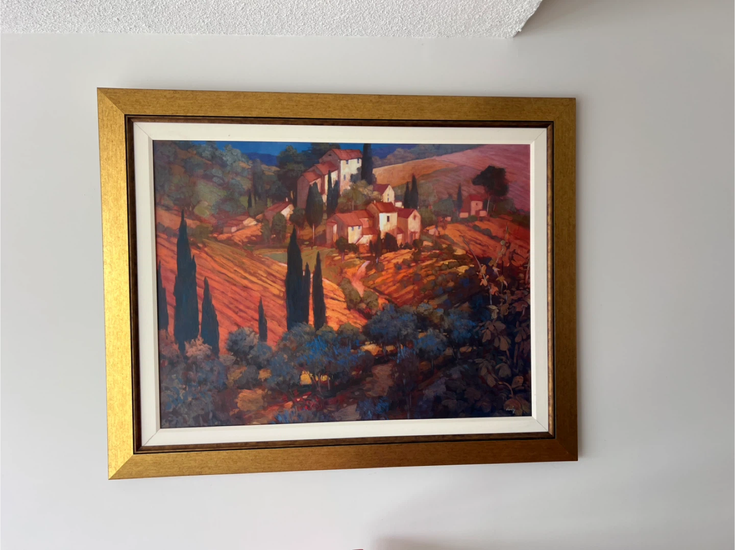 Free delivery used Framed Landscape Painting - photo 4