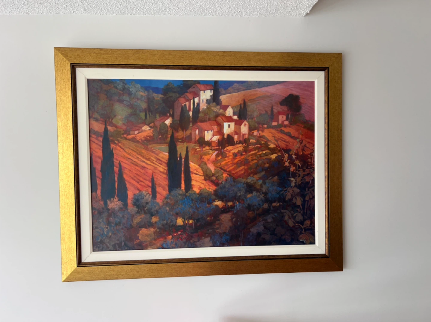 Free delivery used Framed Landscape Painting - photo 2