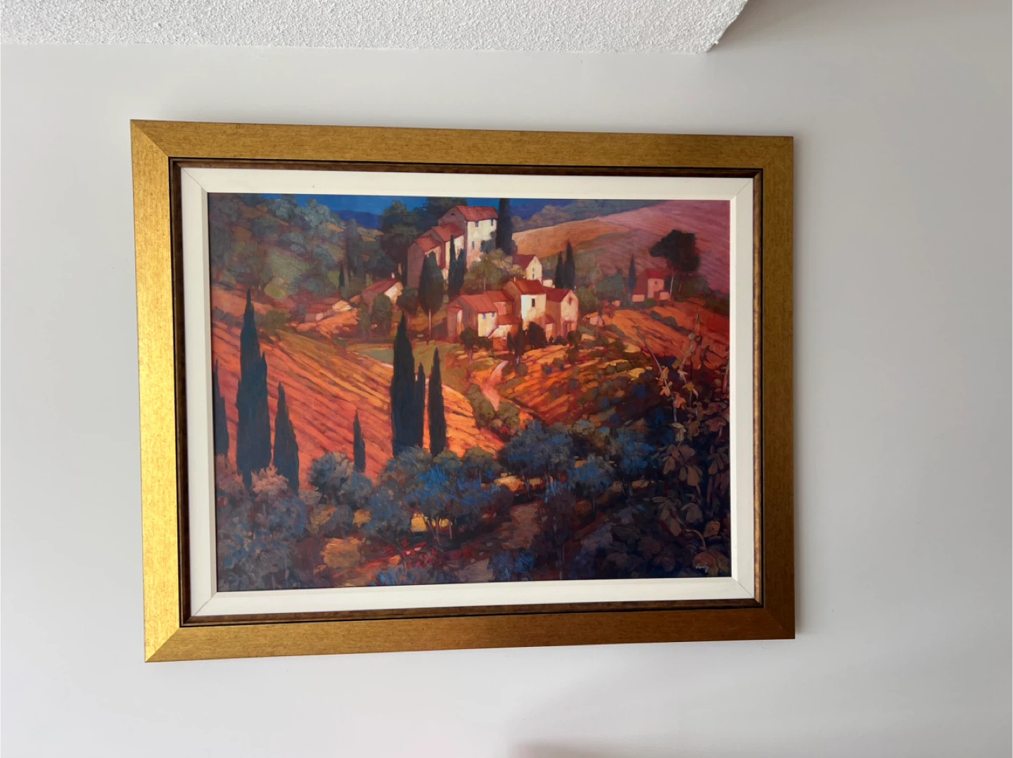 Free delivery used Framed Landscape Painting - photo 3
