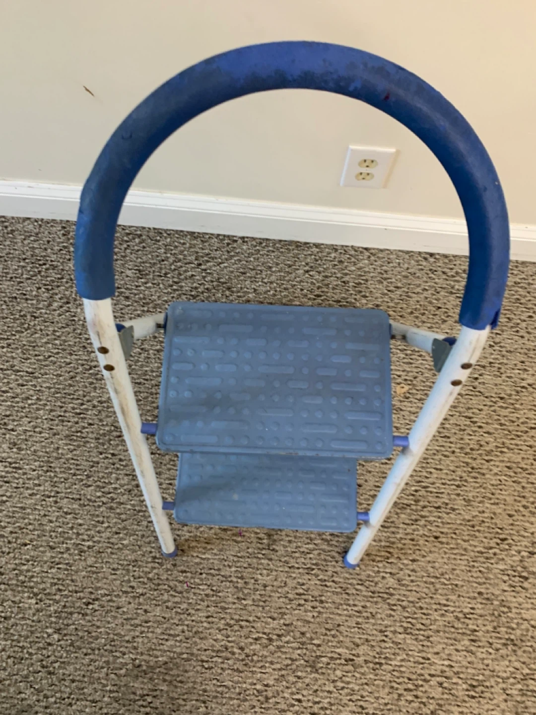 Step Stool Ladder - Blue 2-Step Folding with Handrail / Tools - photo 3
