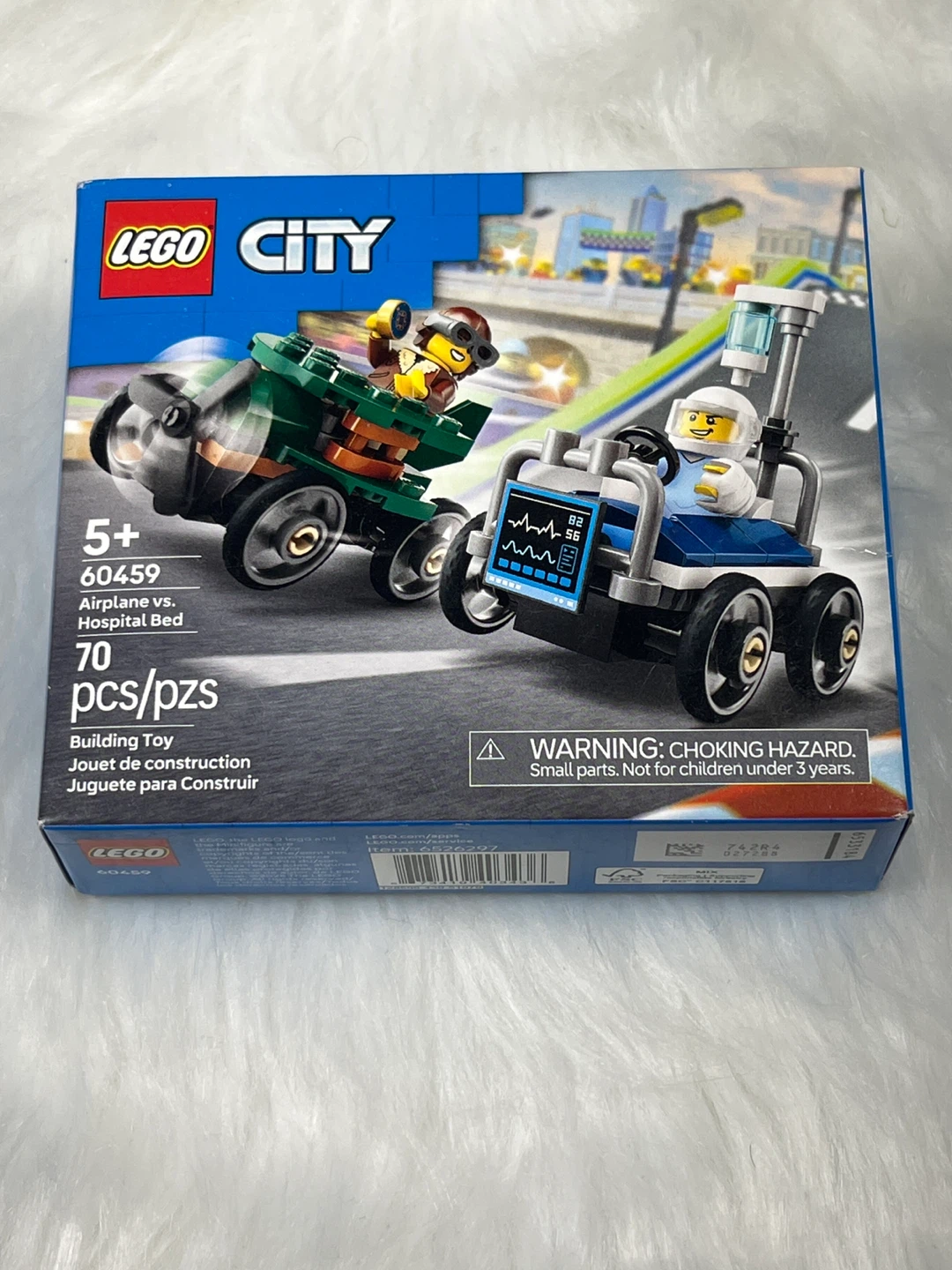 LEGO City Airplane vs. Hospital Bed Building Toy Set 60459