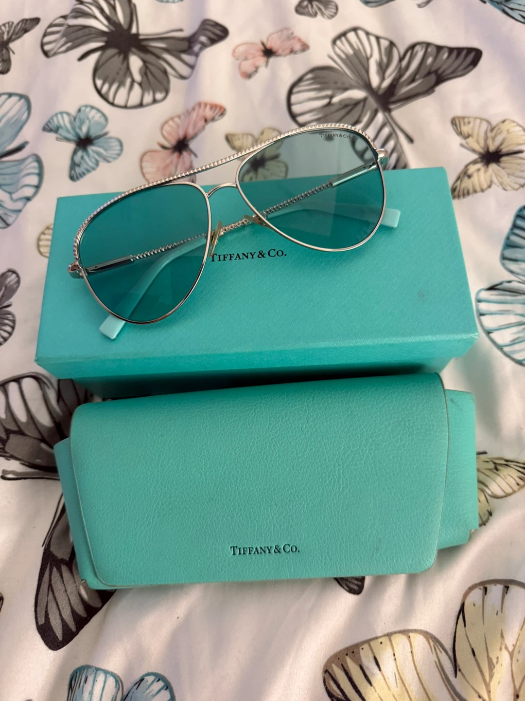 Tiffany & Co. Aviator Sunglasses with Case and Box - photo 2