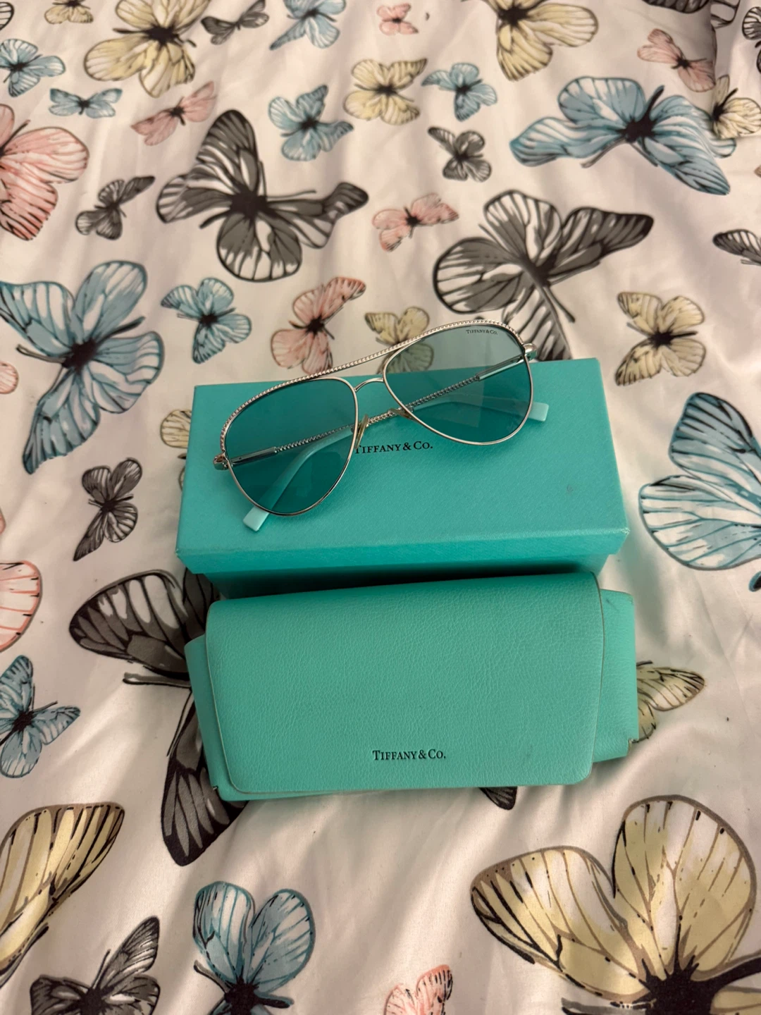 Tiffany & Co. Aviator Sunglasses with Case and Box - photo 3