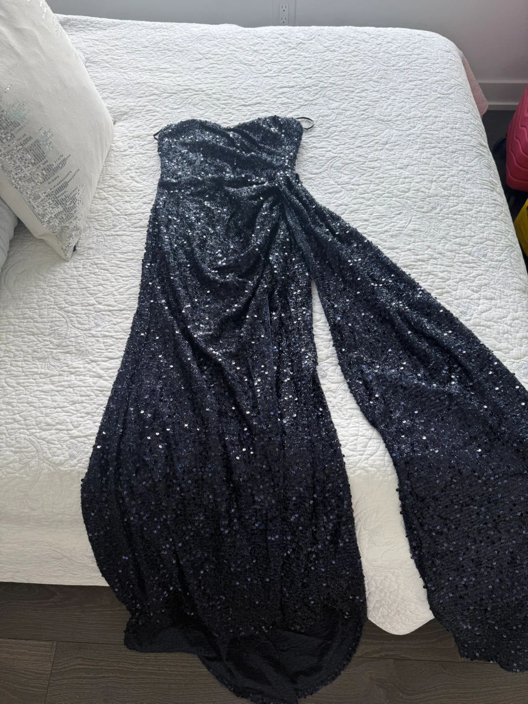 LADYCE Sequin Strapless Gown Size S - photo 2