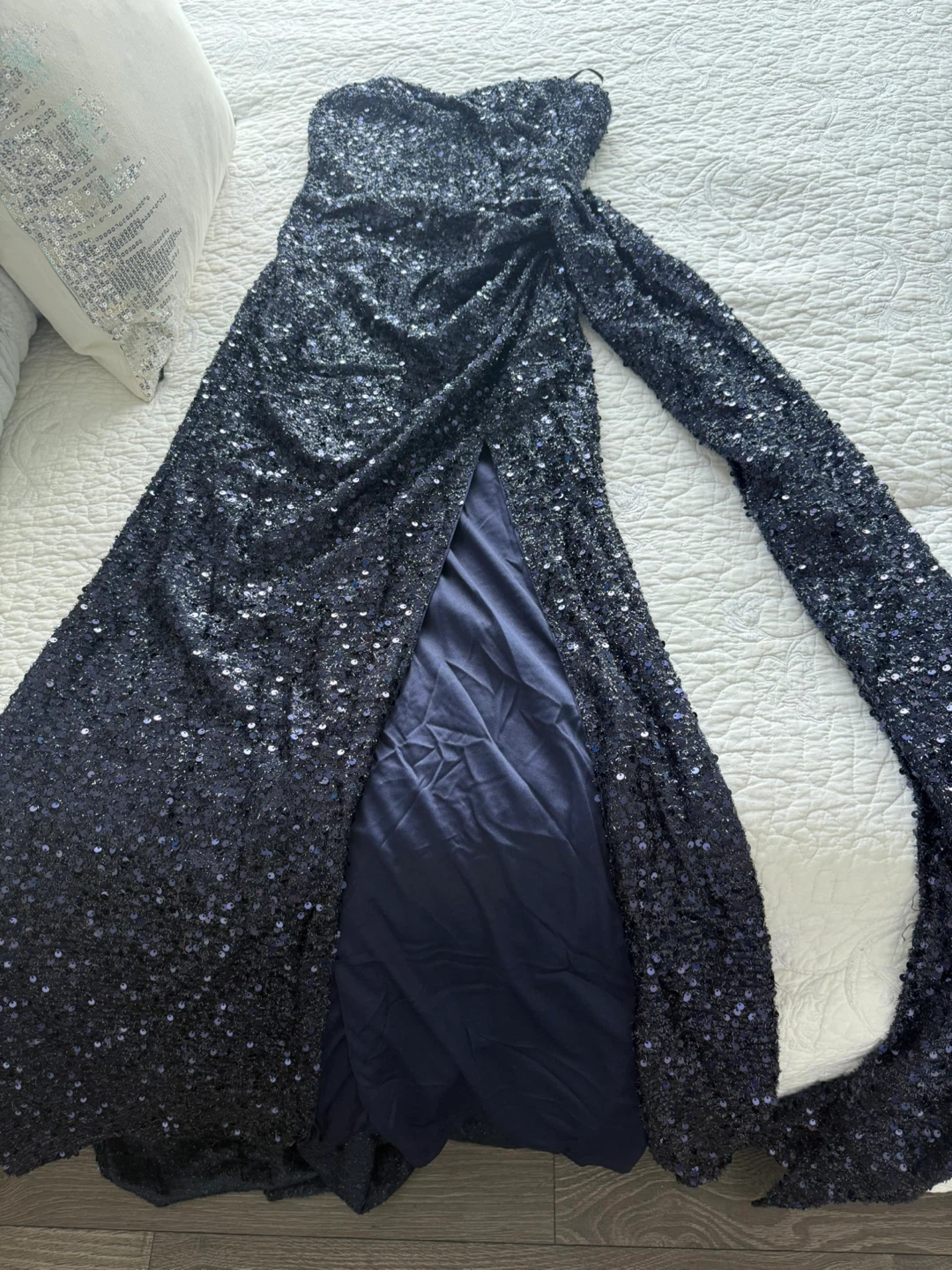 LADYCE Sequin Strapless Gown Size S - photo 5