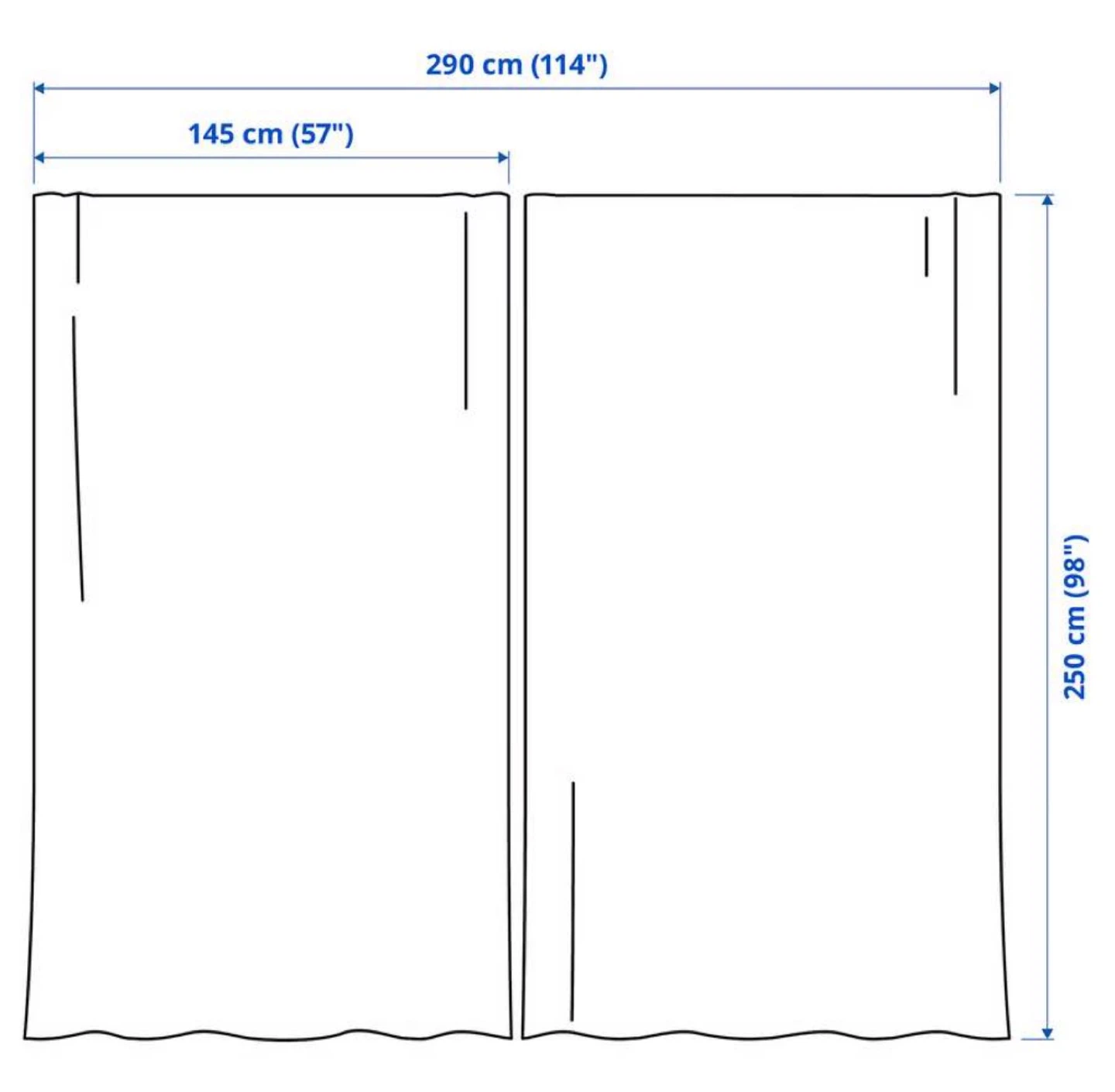 IKEA Curtains White Linen Blend (290 x 250 cm) - photo 2