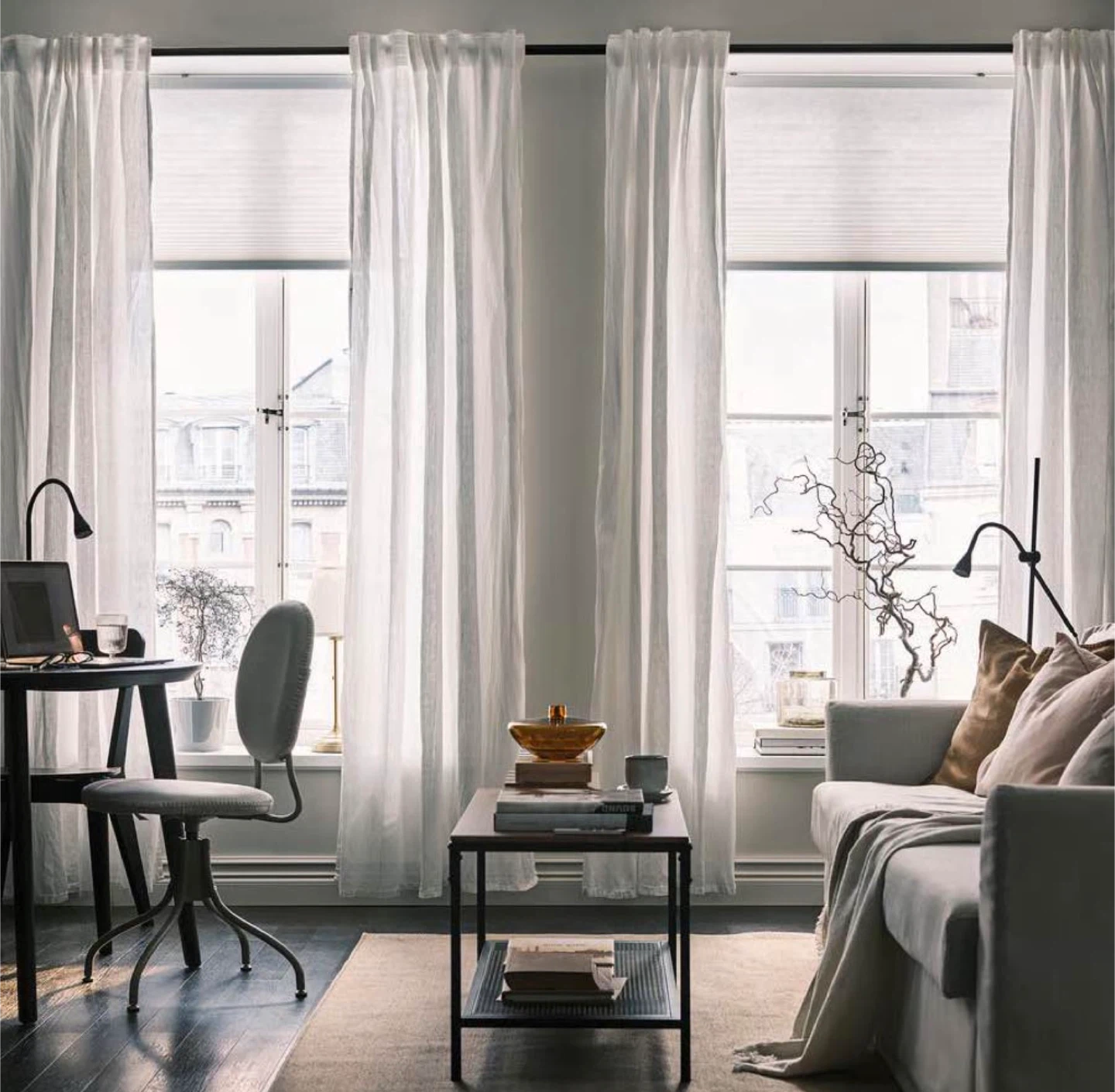 IKEA Curtains White Linen Blend (290 x 250 cm) - photo 3