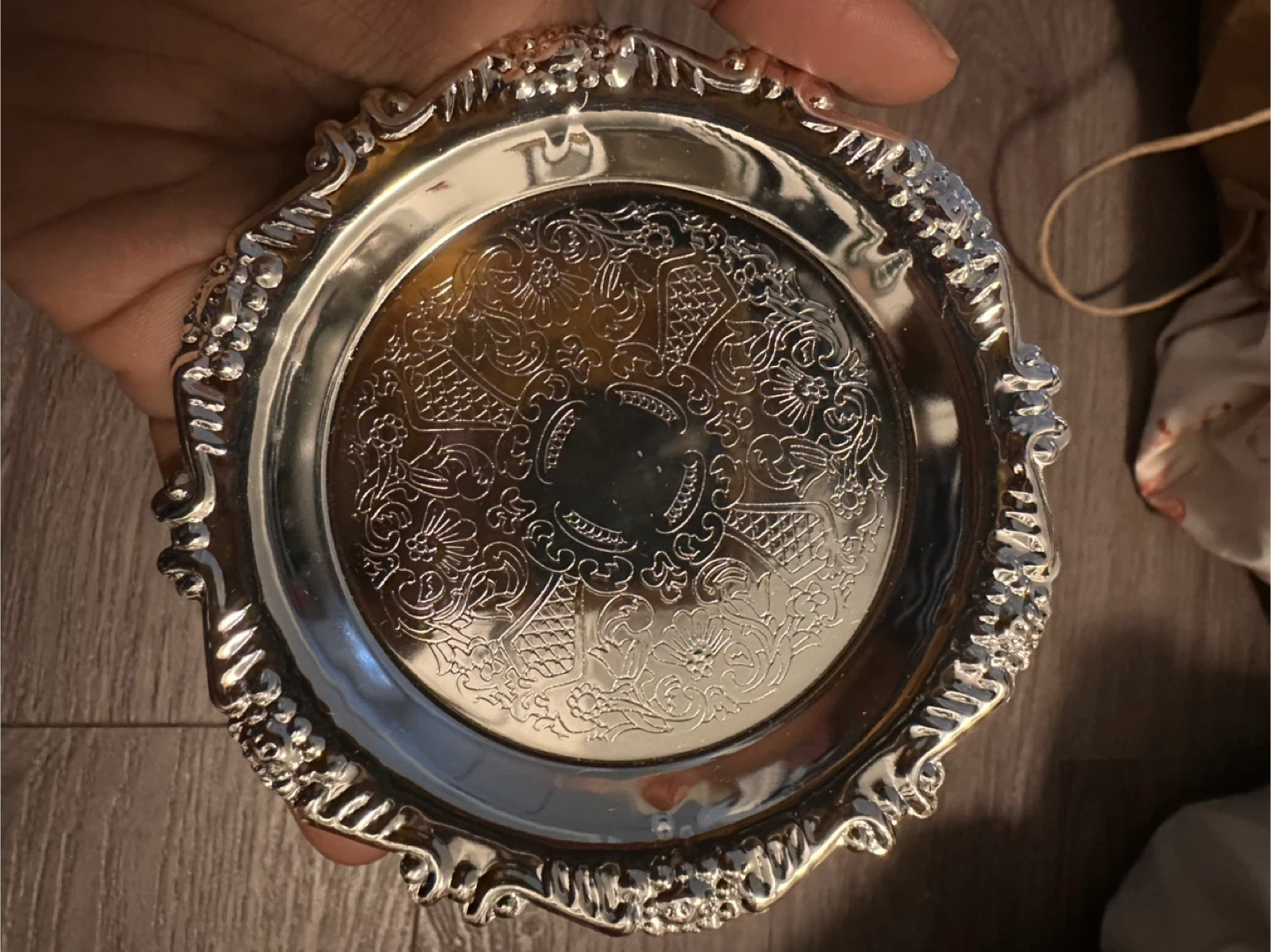 Ornate Silver-Tone Trinket Dish - photo 2