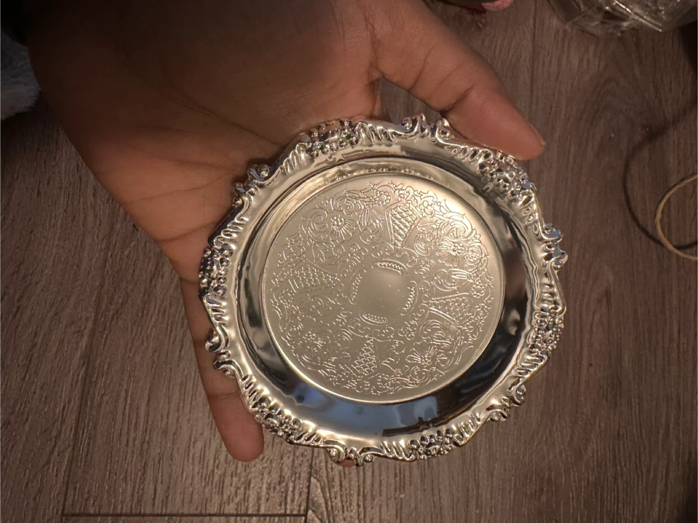 Ornate Silver-Tone Trinket Dish - photo 4