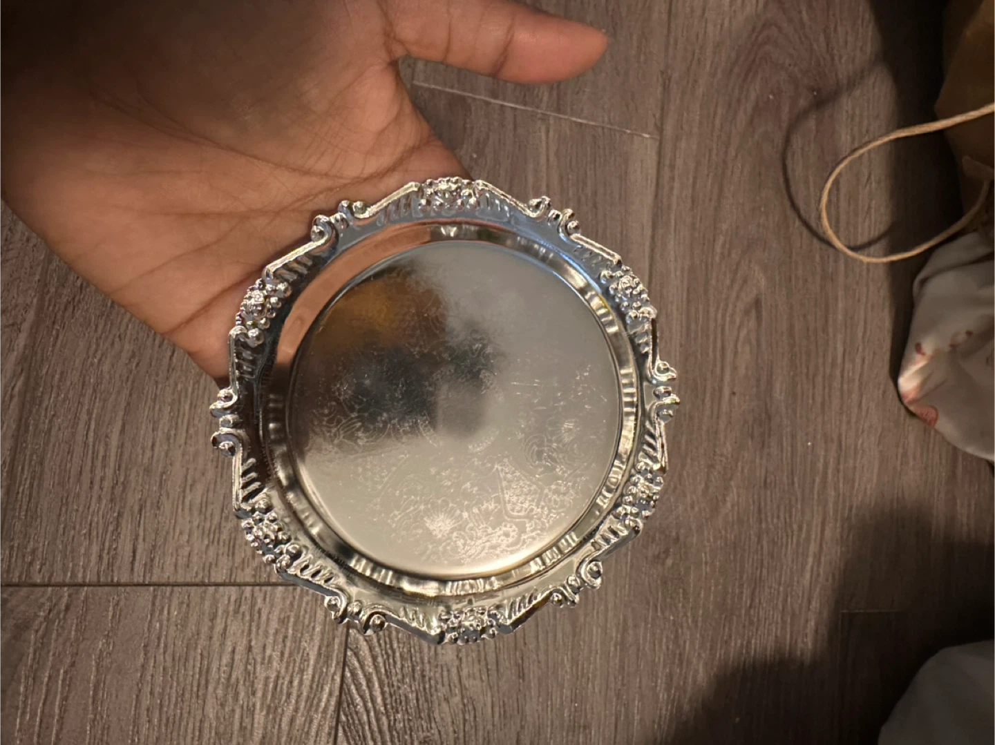 Ornate Silver-Tone Trinket Dish - photo 3