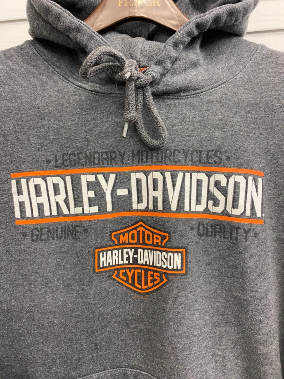 Harley Davidson Charcoal Gray Pullover Hoodie Women’s - M - photo 3