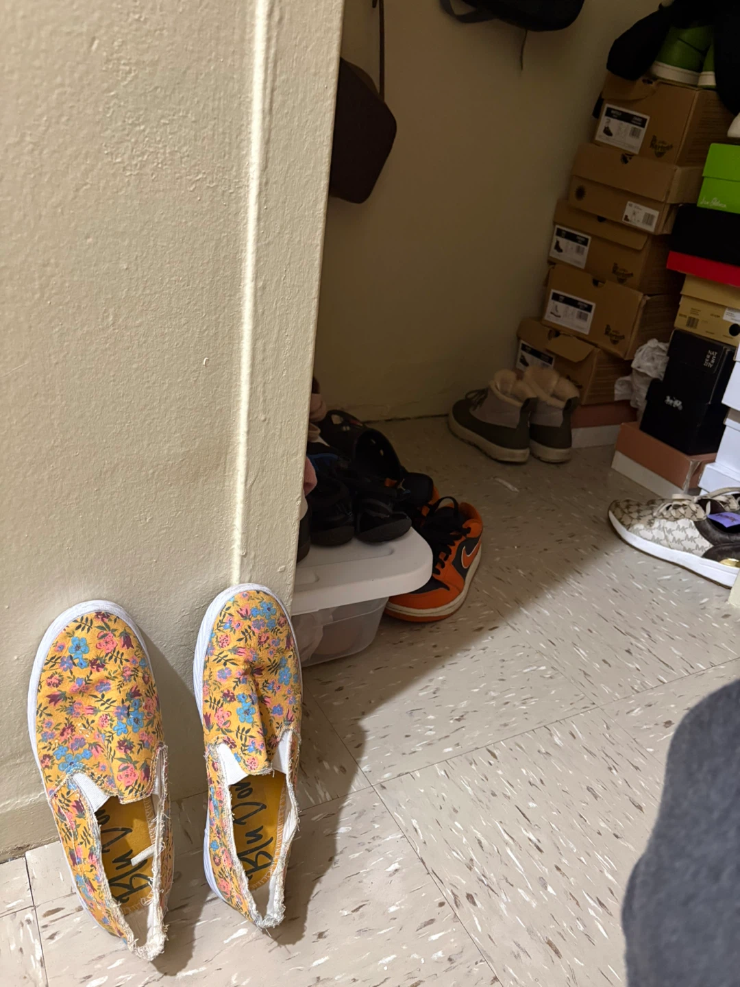 Blu V. Women's Slip-On Canvas Shoes - Yellow Floral Print - photo 2