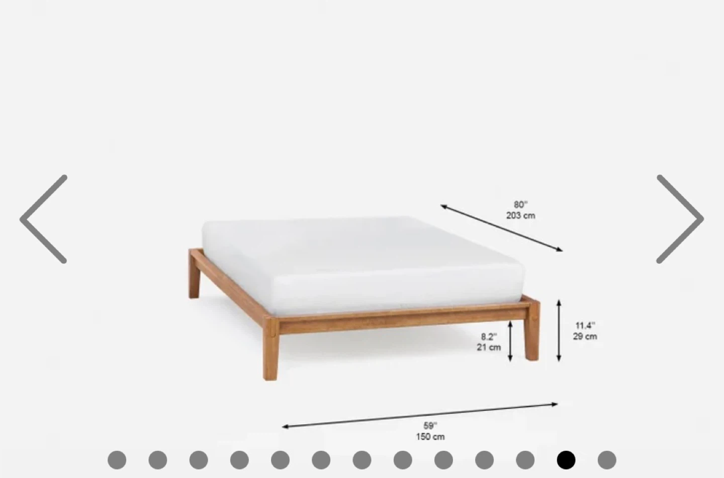 Double Size Mattress on Wooden Bed Frame - photo 3