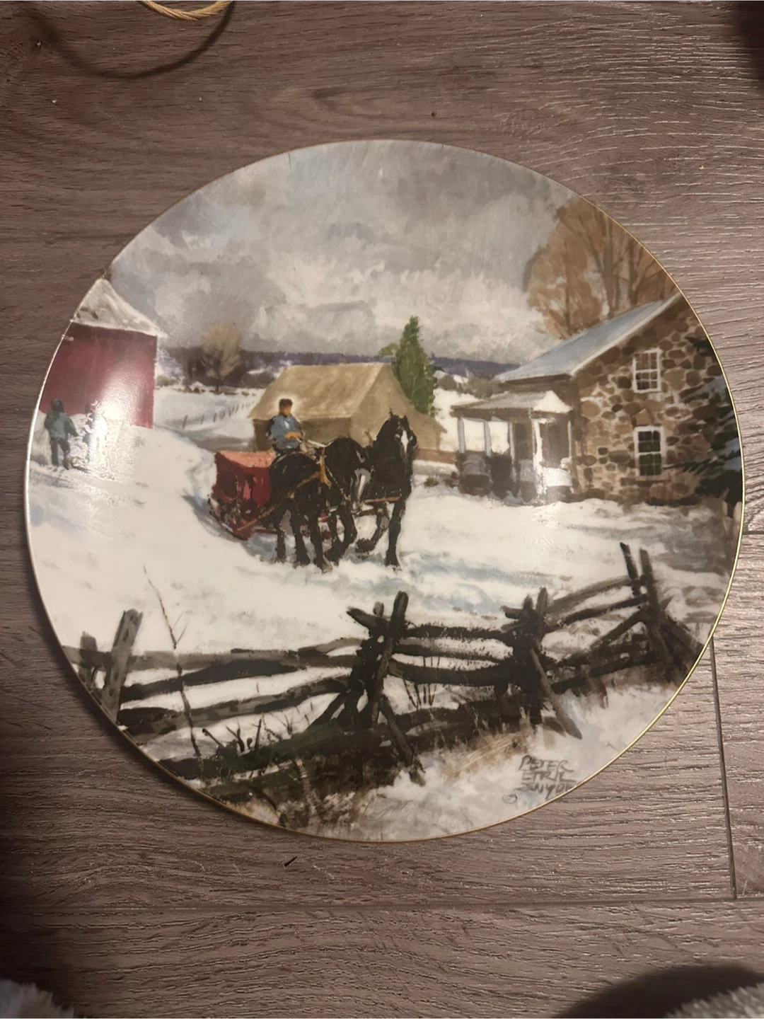 Christian Bell Porcelain Ltd. "Winter's Morning" Collector Plate - photo 2