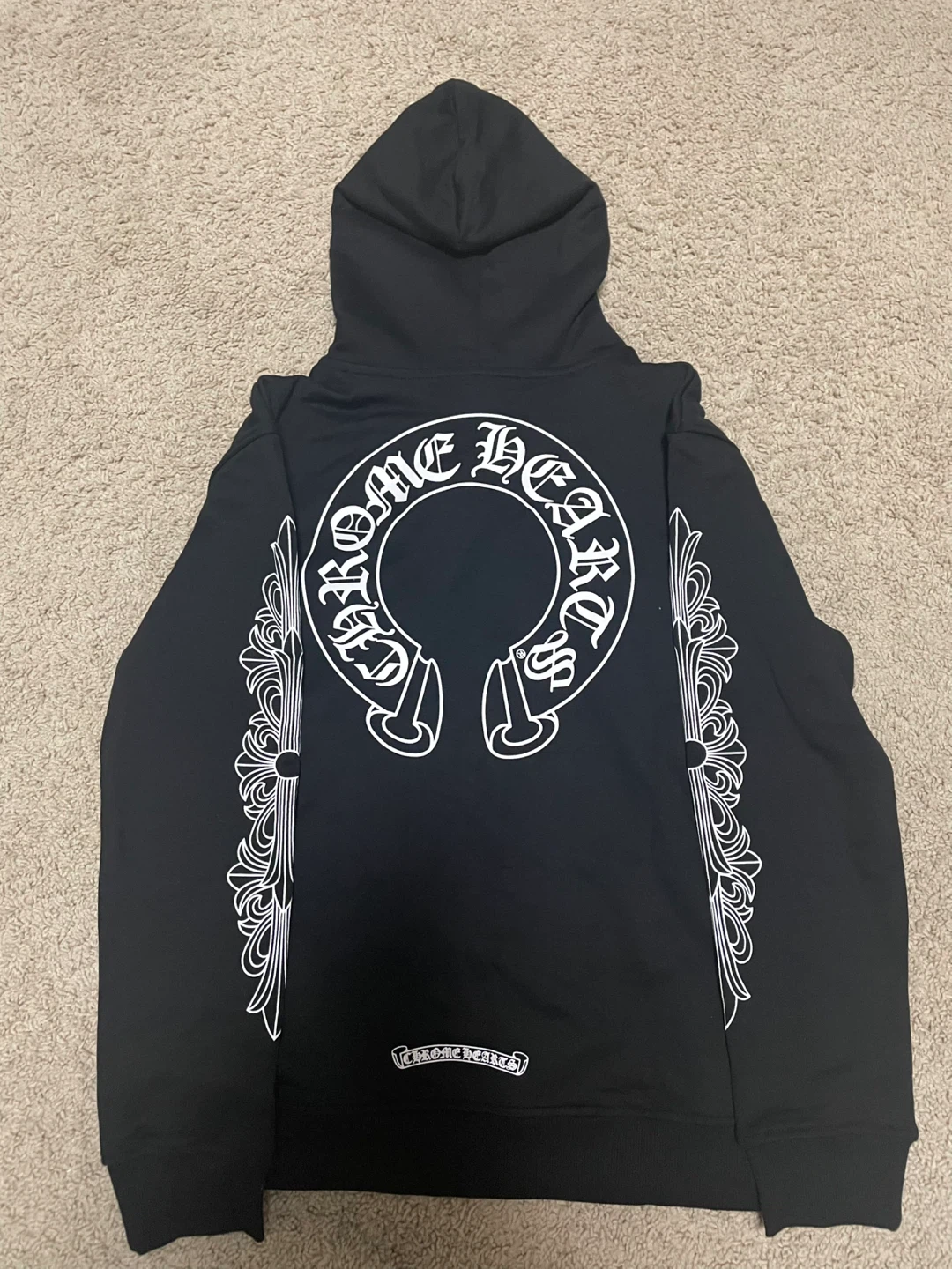 Chrome Hearts Black Zip-Up Hoodie - photo 2