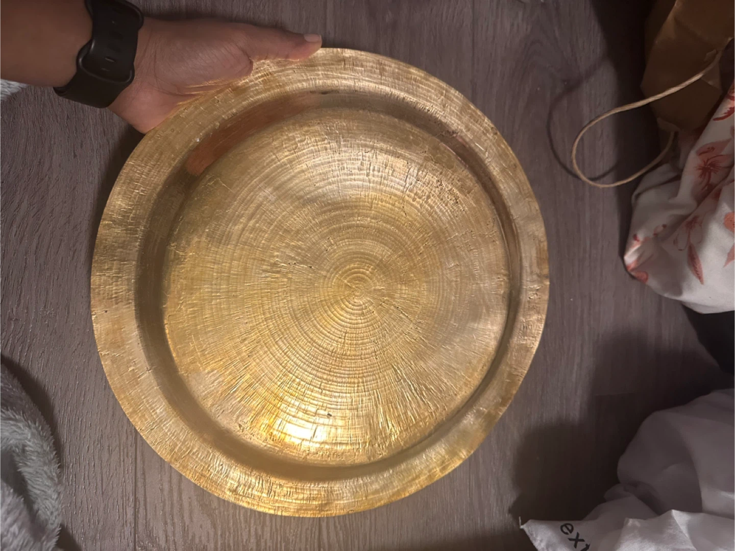 Vintage Decorative Brass Tray - photo 3