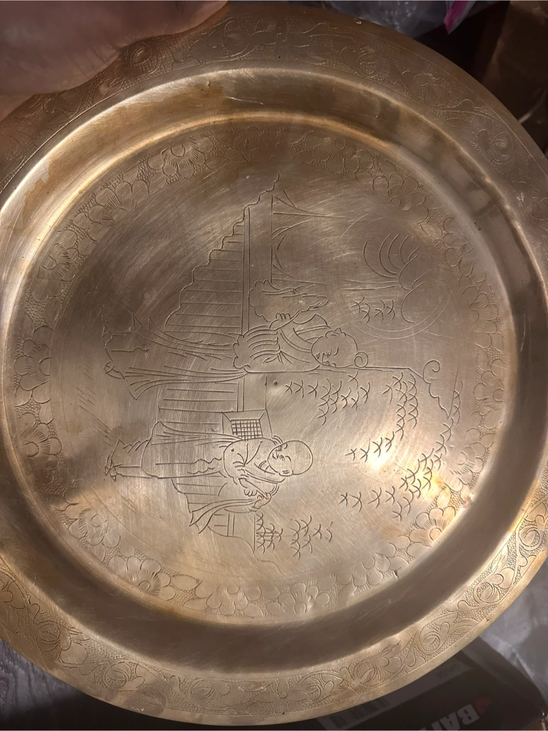 Vintage Decorative Brass Tray - photo 2